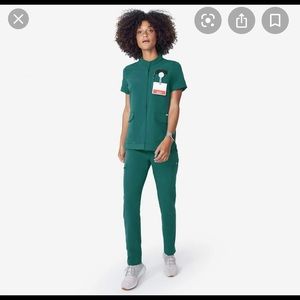 Figs hunter green top